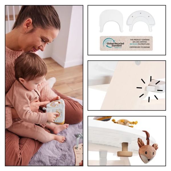 Pack complet chaise haute évolutive avec transat et accessoires Alpha Start N Grow Set