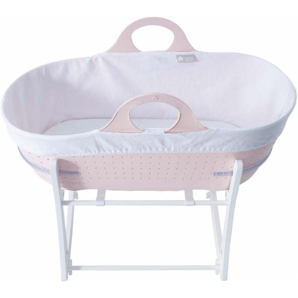 Couffin Sleepee & support en bois - rose poudré