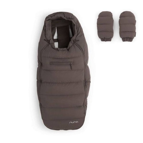 Chancelière et moufles pour poussette Chestnut