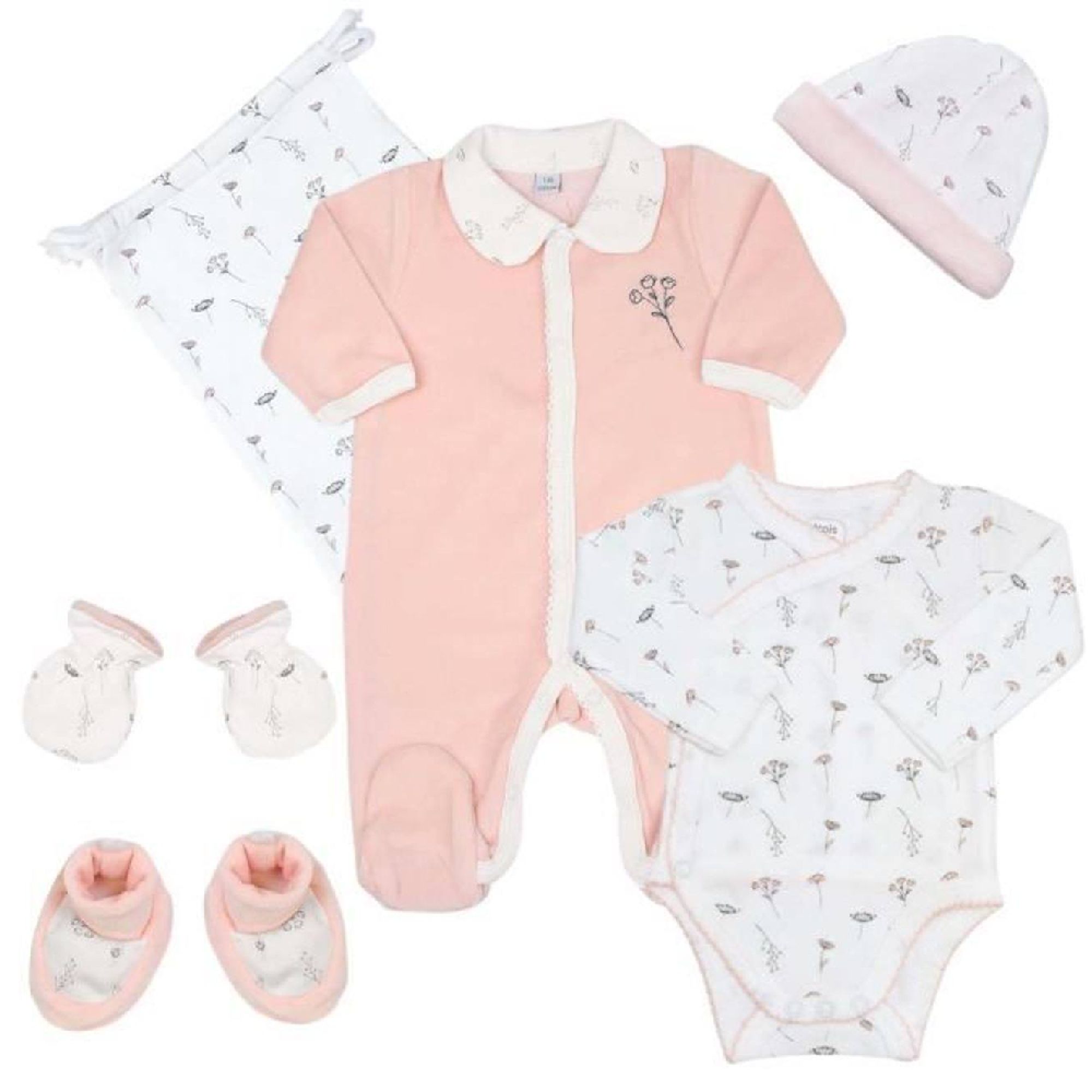 Coffret cadeau naissance : Ensemble 3 pièces bébé garçon 6 mois