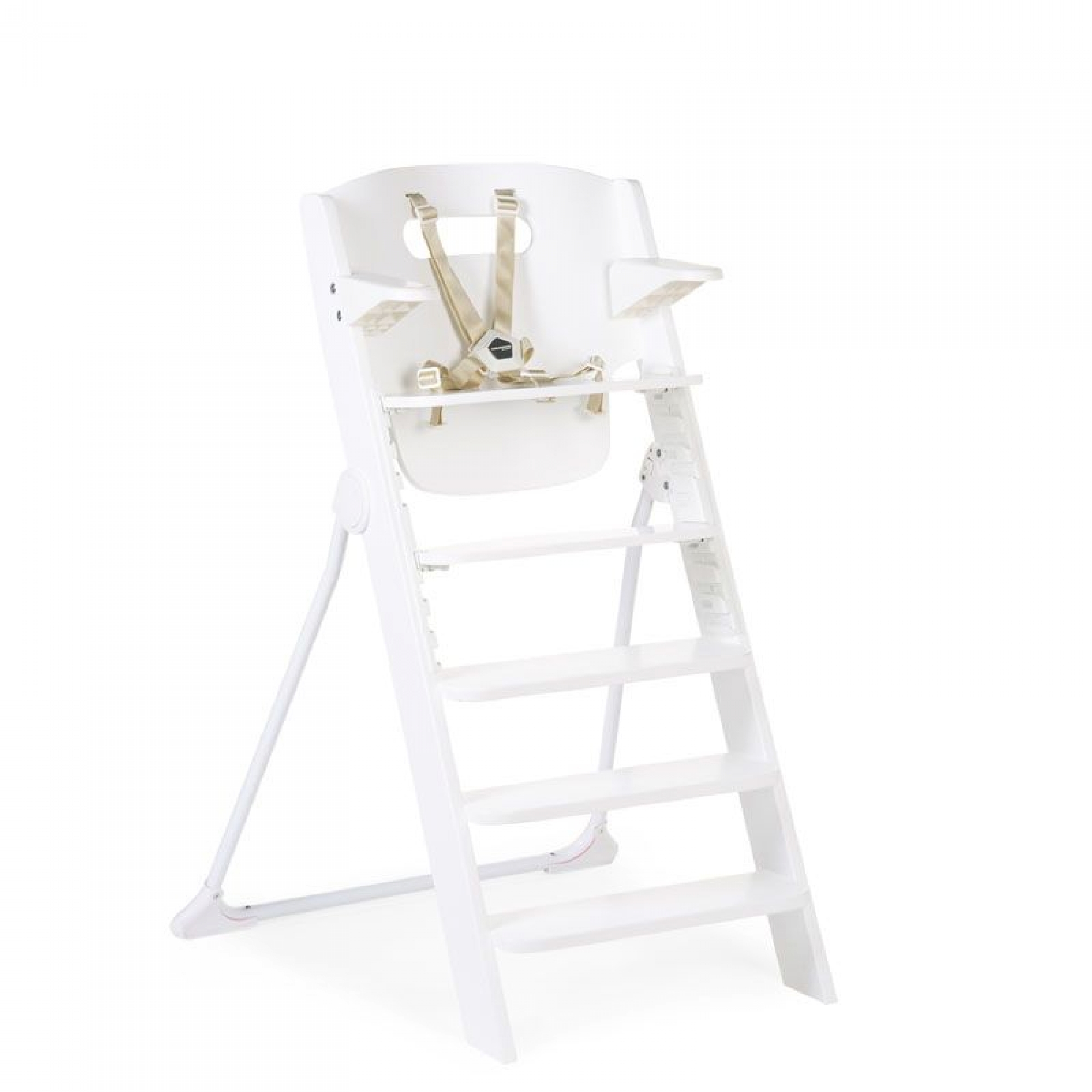 Chaise Haute Évolutive ChildHome Evosit - Bois Hêtre, 0-85kg, Harnais 5 Points - Naturel Beige
