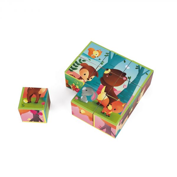 Lot de 9 cubes Animaux de la forêt