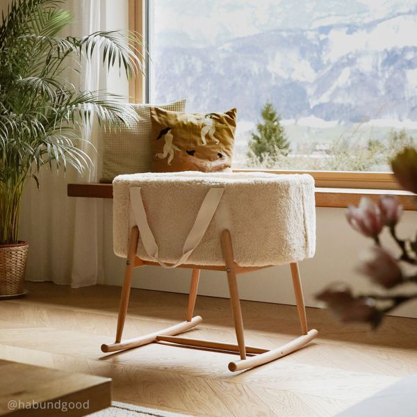 Pack couffin Kuko Fur Milk + alèse et drap housse blanc