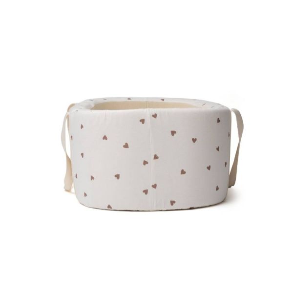 Pack couffin Kuko Little Coeur + alèse et drap housse blanc