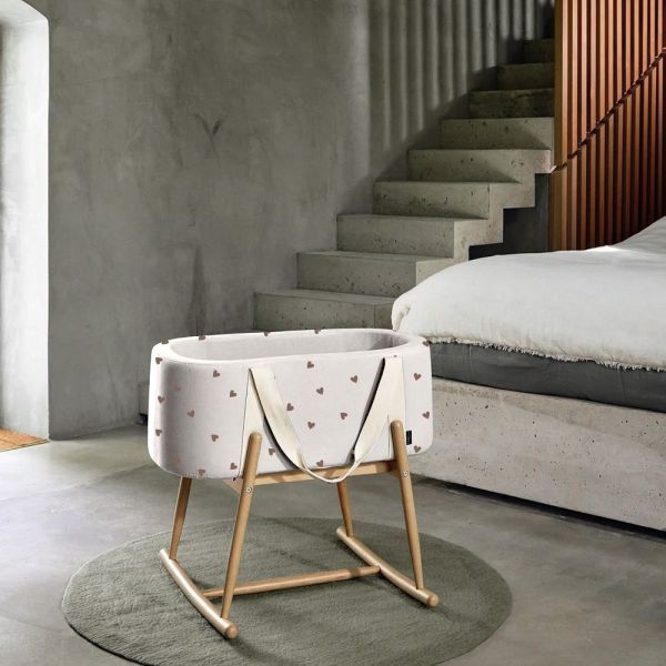 Pack couffin Kuko Little Coeur + alèse et drap housse blanc