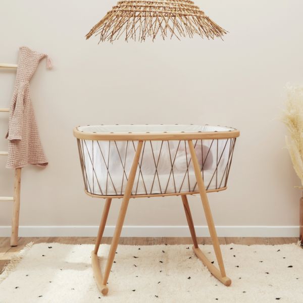 Berceau Kumi Hazelnut + matelas coco naturel