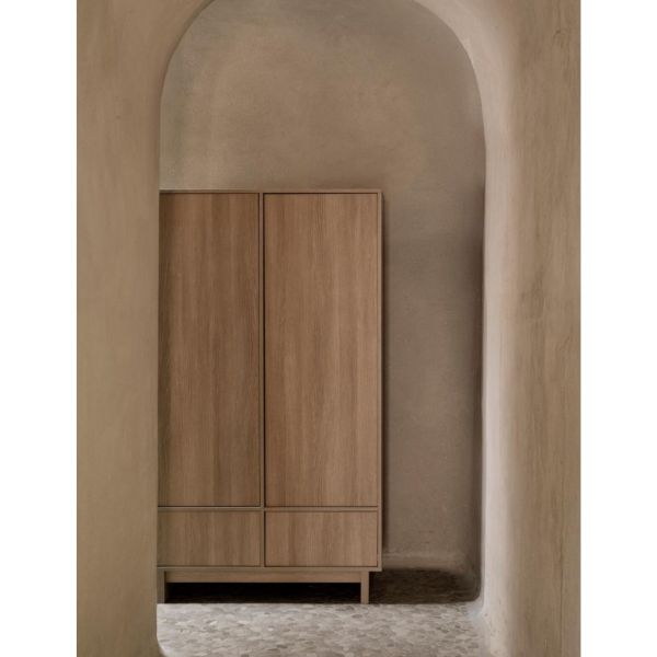 Armoire XL avec 3 portes et 3 tiroirs Kyo - Honey ash