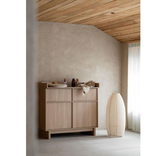 Commode avec 2 portes et 2 tiroirs Kyo - Honey Ash