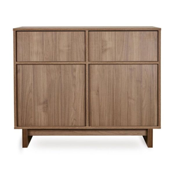 Commode avec 2 portes et 2 tiroirs Kyo - Walnut