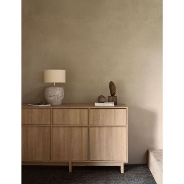Commode XL avec 3 portes et 3 tiroirs Kyo - Honey Ash