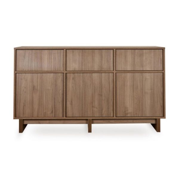 Commode XL avec 3 portes et 3 tiroirs Kyo - Walnut