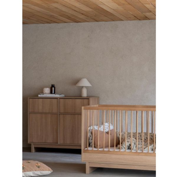Lit bébé évolutif 70 x 120 cm Kyo - Honey Ash