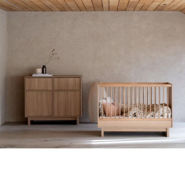 Lit bébé évolutif 70 x 120 cm Kyo - Honey Ash