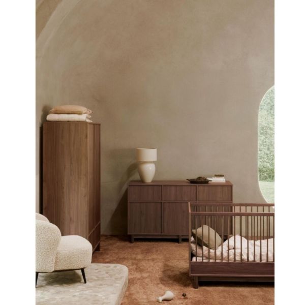 Lit bébé évolutif 70 x 120 cm Kyo - Walnut