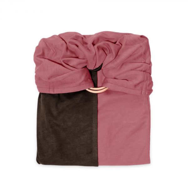 Petite écharpe de portage sans nœud Rosé et pécan
