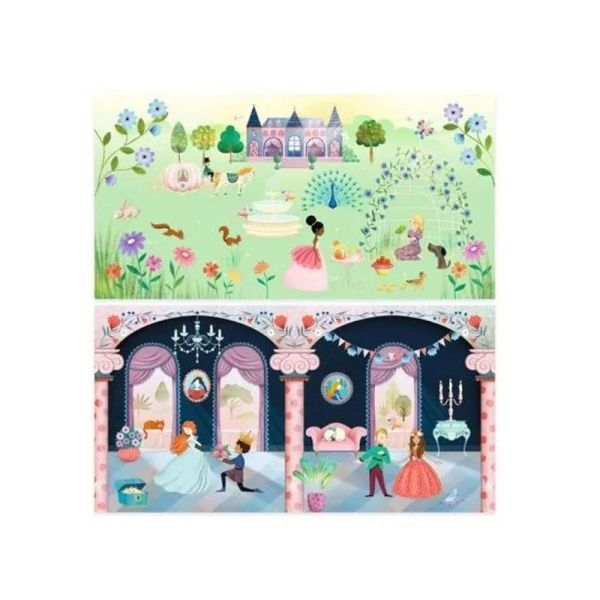 Stickers repositionnables avec décors La vie au château