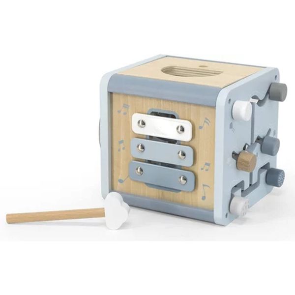 Cube d'activités en bois - Bleu