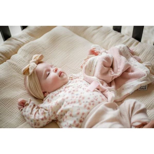 Doudou plat Coeur rose