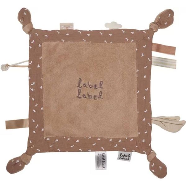 Doudou plat Libellule marron