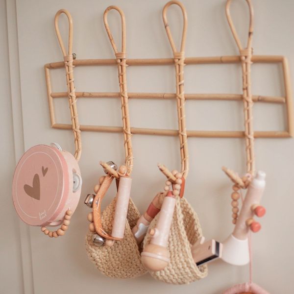 Hochet en bois Rose