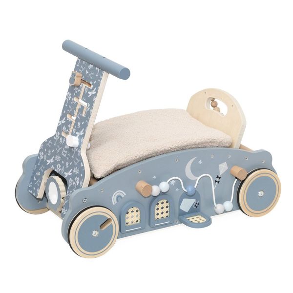 Porteur en bois 3 en 1 - Bleu