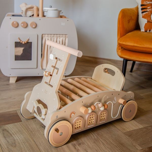 Porteur en bois 3 en 1 - Nougat