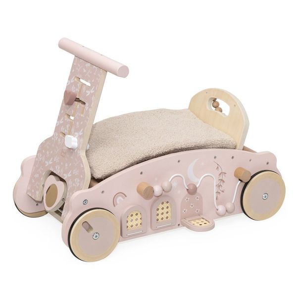 Porteur en bois 3 en 1 - Rose