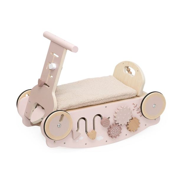 Porteur en bois 3 en 1 - Rose