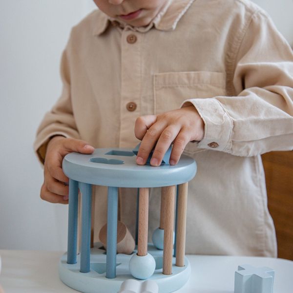 Jeu de formes en bois - Bleu
