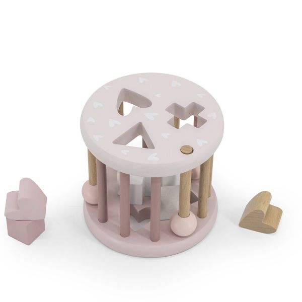 Jeu de formes en bois - Rose