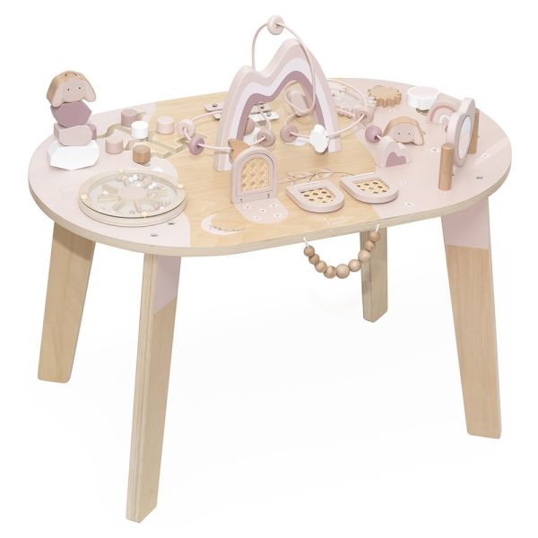 Table d'activités en bois - Rose