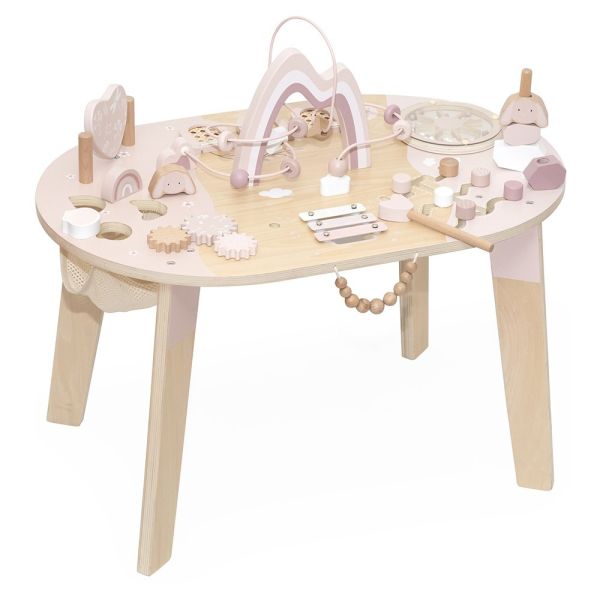 Table d'activités en bois - Rose