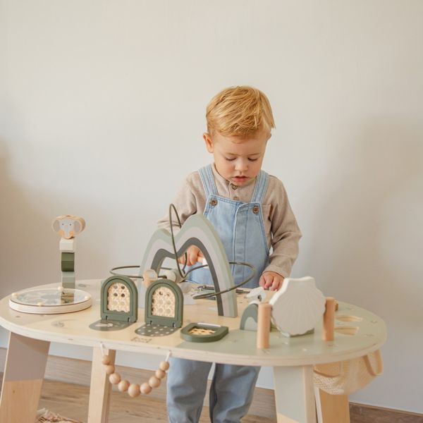 Table d'activités en bois - Vert Olive