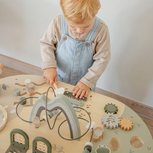 Table d'activités en bois - Vert Olive