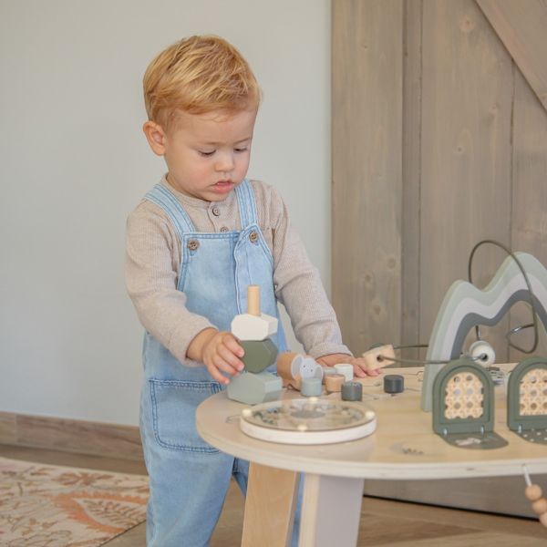 Table d'activités en bois - Vert Olive