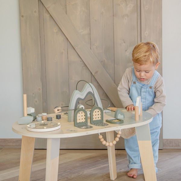 Table d'activités en bois - Vert Olive