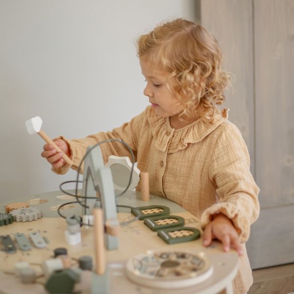 Table d'activités en bois - Vert Olive