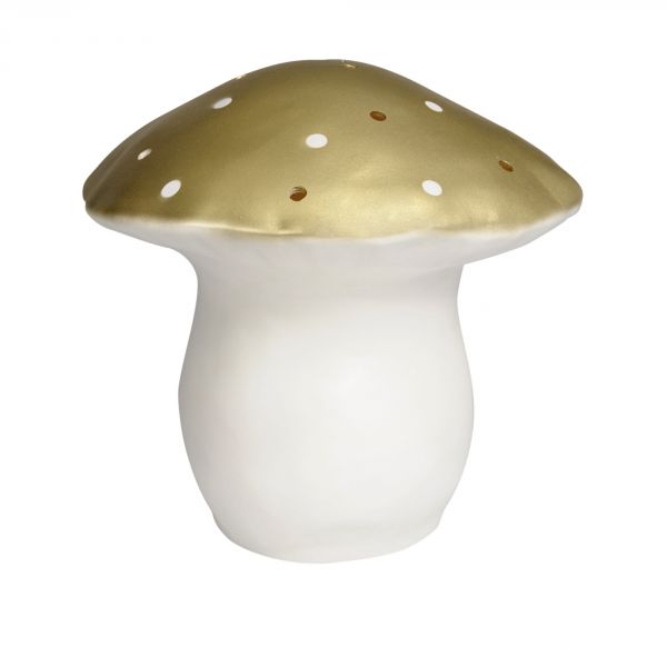 Lampe champignon grand modèle or