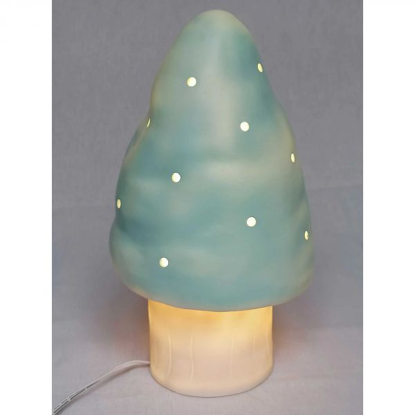 Lampe champignon petit modèle bleu