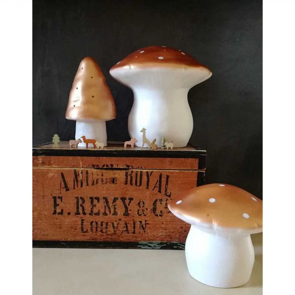 Lampe champignon petit modèle cuivre