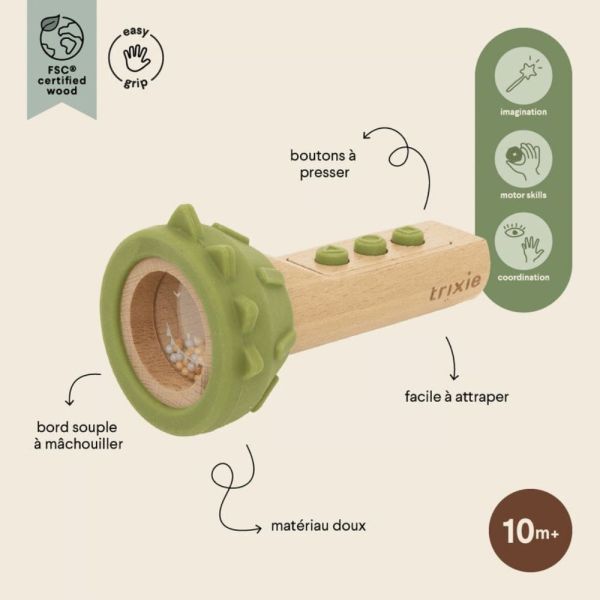 Lampe de jeu en bois et silicone Mr. Dino