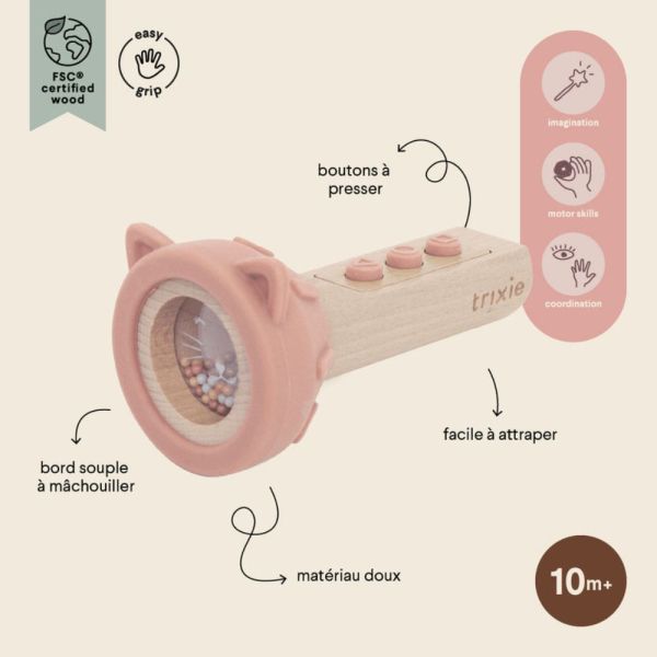 Lampe de jeu en bois et silicone Mrs. Cat