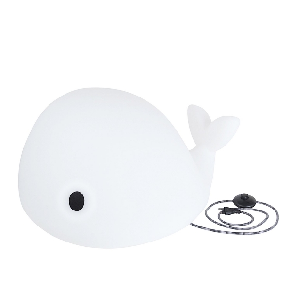 Grande veilleuse baleine Moby blanc