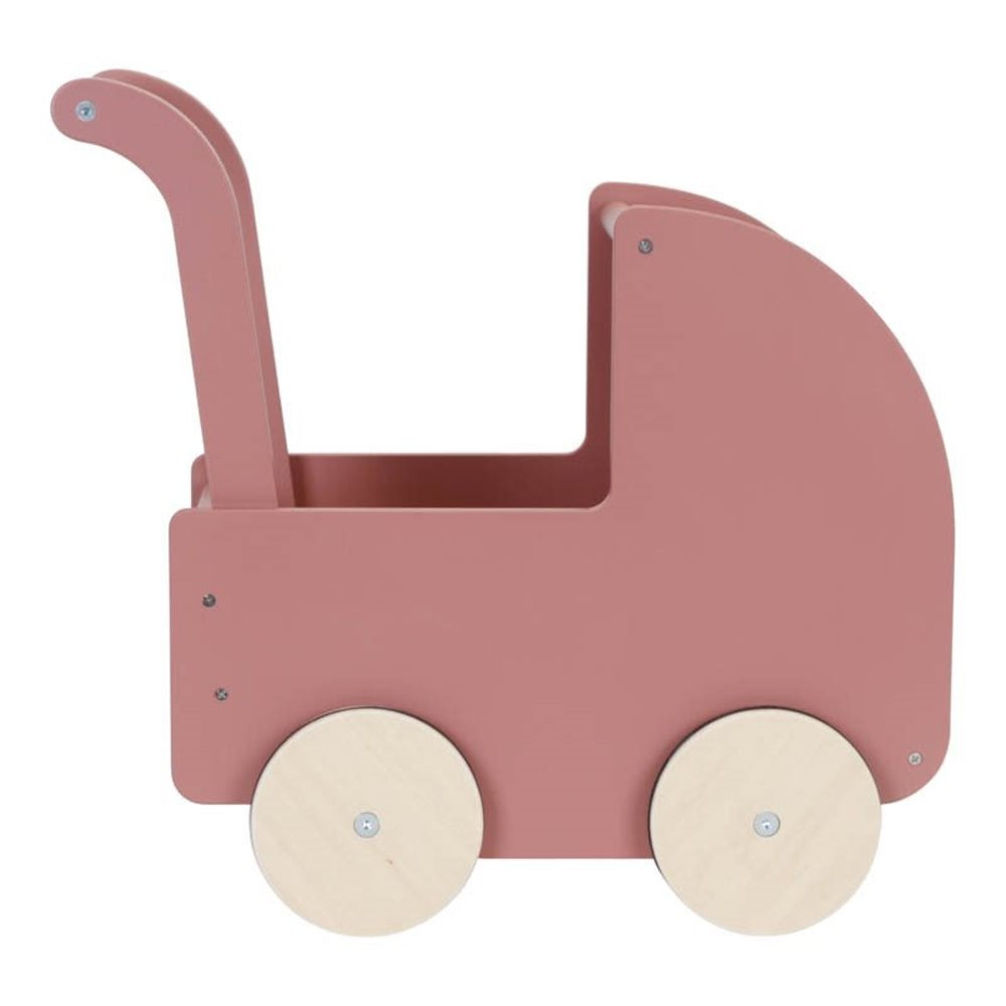 Chariot de marche poussette en bois FSC® - rose, Jouet