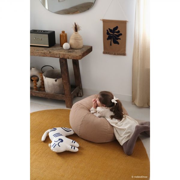 Pouf enfant rond matelassé Landscape Sesame