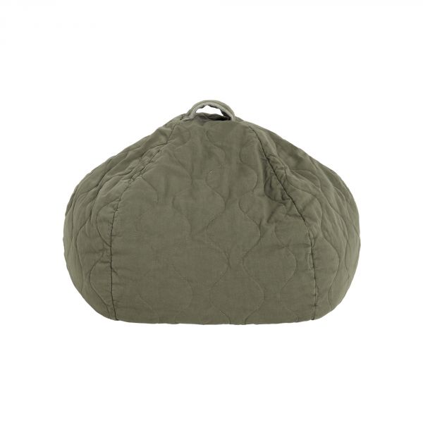 Pouf enfant rond matelassé Landscape Vetiver