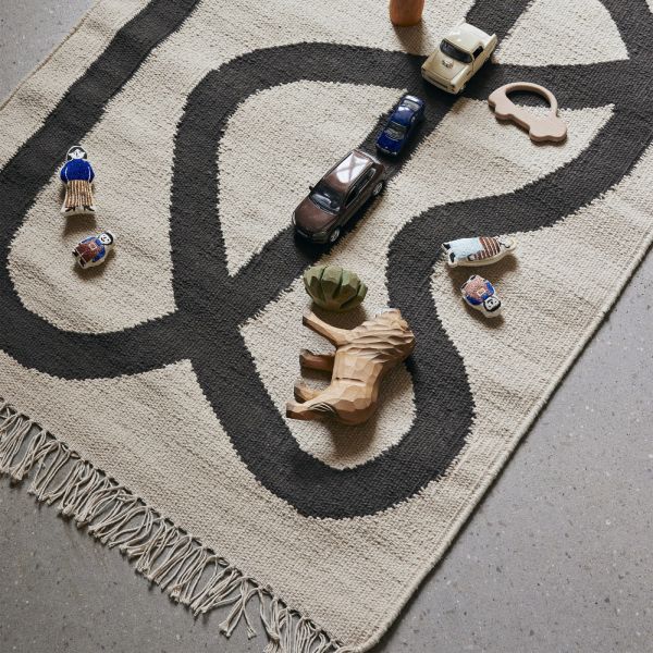 Tapis - Lane Rug - Off-white / Chocolate