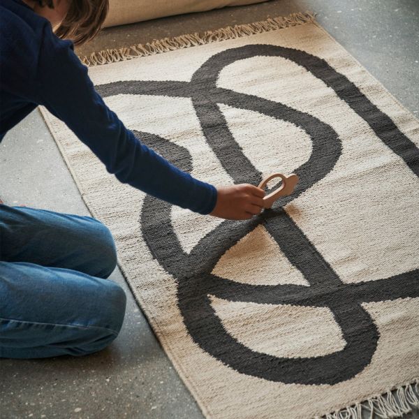 Tapis - Lane Rug - Off-white / Chocolate