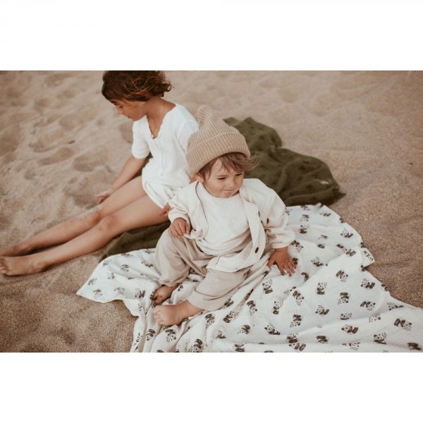 Lange bébé 110x110 cm Bianca Panda kaki