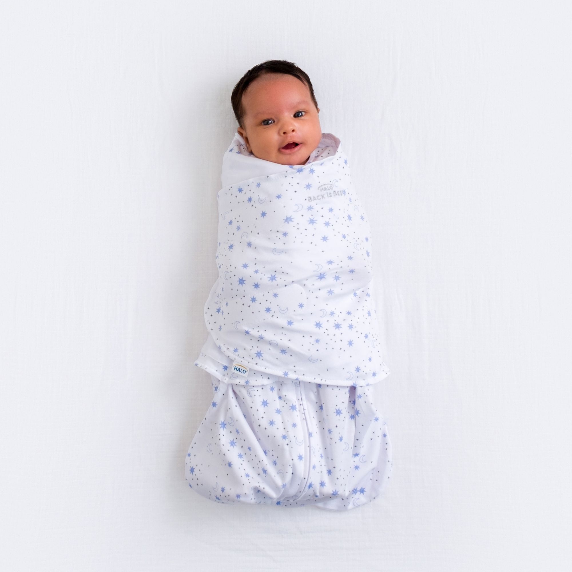 Gigoteuse d'emmaillotage été SleepSack 0-3 mois Midnight Moons Blue - Made  in Bébé